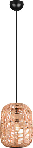 Trio Lighting Runa taklampe E27 25cm matt sort/rotting - Natur/Matt svart Trio Lighting Runa taklampe E27 25cm matt sort/rotting - Natur/Matt svart