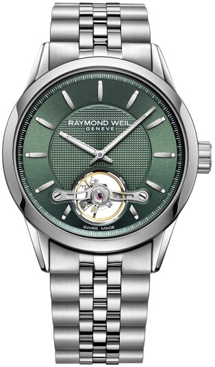 Raymond Weil Herreklokke 2780 ST 52001 Freelancer Grønn/Stål Ø42 mm