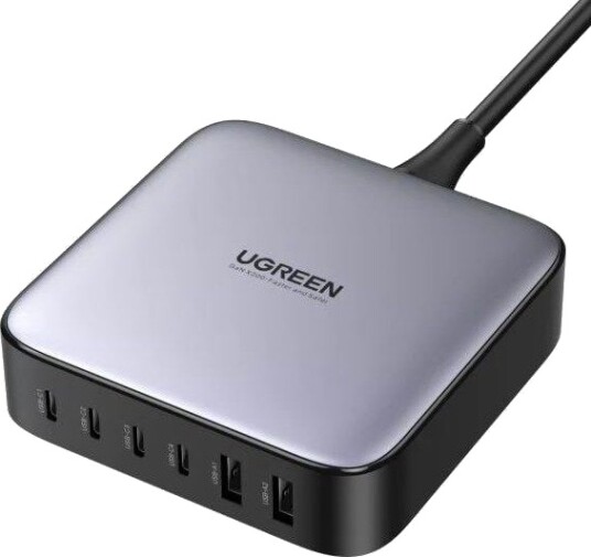 UGREEN Nexode 200W USB-lader med 6 porter (4x USB-C, 2x USB-A)