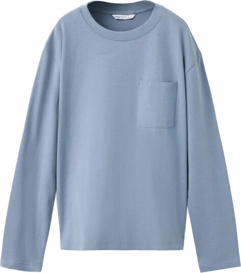 Mango Loose Fit Cotton T Shirt Blue 152
