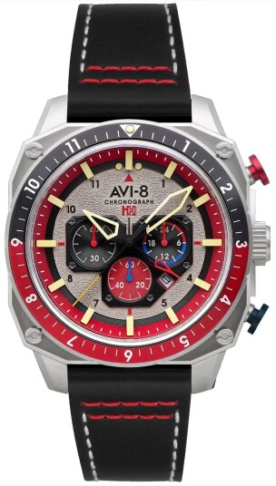 AVI 8 Herreklokke AV 4100 03 Hawker Hunter Grå/Lær Ø43 mm AVI 8 Herreklokke AV 4100 03 Hawker Hunter Grå/Lær Ø43 mm