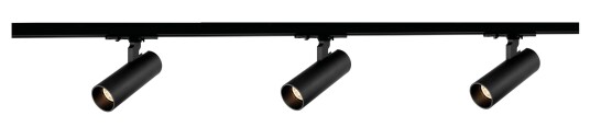 Nordesign Vox Ezra spotskinne 3 spotter 1 meter 3x10W 2700K dimbar RA90 - Svart