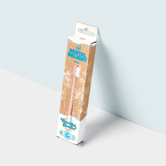 Dental Delight Bamboo Tannbørste Beautiful Bamboo HVIT