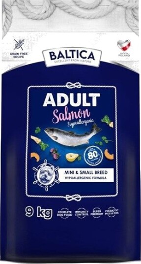 Baltic Agro Hypoallergenic Baltica Excellent Tørrfôr For Hund Små Raser Laks 9 kg Baltic Agro Hypoallergenic Baltica Excellent Tørrfôr For Hund Små Raser Laks 9 kg