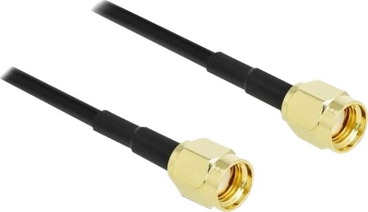 Delock Antennekabel Rp-Sma Plugg Til Rp-Sma Plugg 10 M Koaksial Svart
