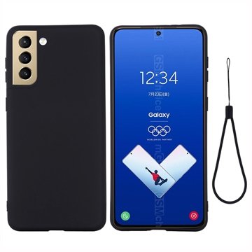 Samsung Galaxy S21 FE 5G Liquid Silikondeksel Svart