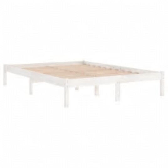 vidaXL Sengeramme hvit heltre 120x200 cm