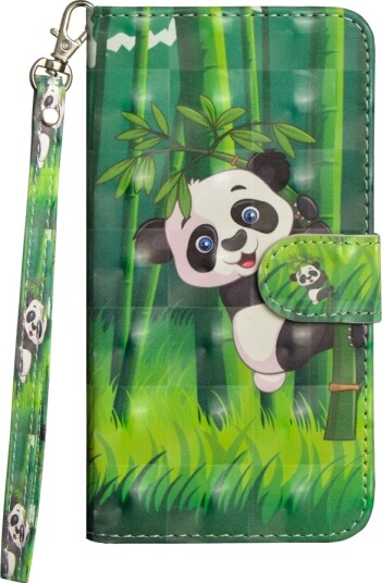 Trolsk Lommebokdeksel Grønn Panda (iPhone 11)