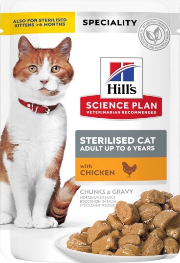 Hill'S Science Plan Young Adult Sterilised Cat Kylling 48 X 85 G
