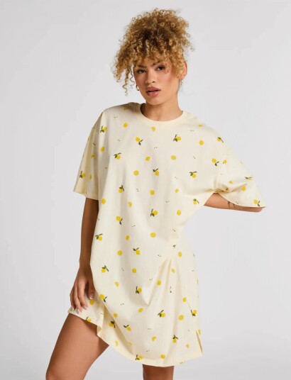 Hunkemöller Sd Jersey Lace Bow Yellow M/L