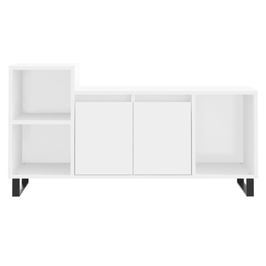 vidaXL TV-benk hvit 100x35x55 cm konstruert tre 8721012113633 vidaXL TV-benk hvit 100x35x55 cm konstruert tre 8721012113633