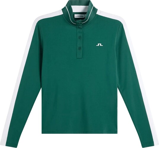 J. Lindeberg Hertta Long Sleeve Polo   Green   XS