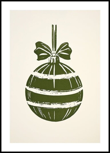Christmas Ornament Green Poster Plakat / 30x40cm Christmas Ornament Green Poster Plakat / 30x40cm