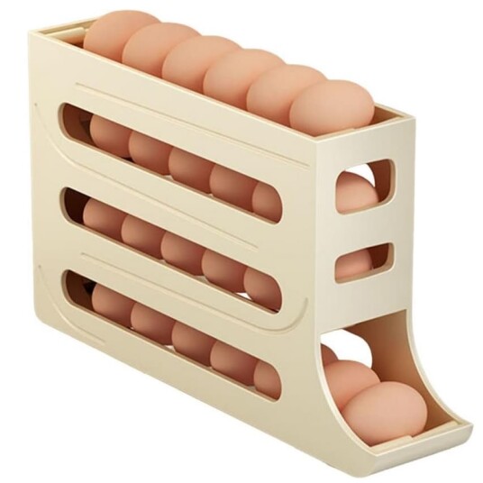 Perfect Egg Holder 4 Levels Eggbeholder for kjøleskap eggedispenser eggholder eggoppbevaring 30 egg,