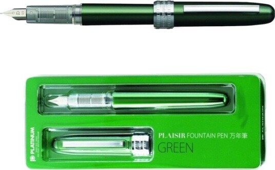 Platinum Plaisir Reservoar/Blekkpenn Platinum Plaisir (Blister) Grønn