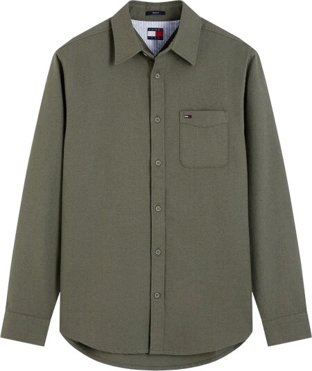 Tommy Jeans Tjm Reg Flannel Shirt Ext Khaki green XL