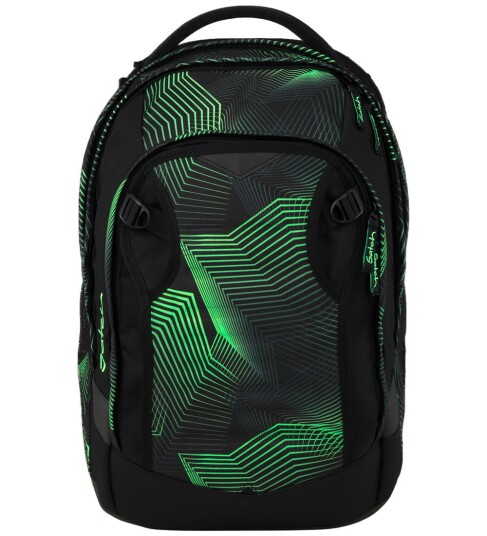 Satch Skolesekk Match PluSeismikk Green Satch OneSize Skolesekk Grønn Svart