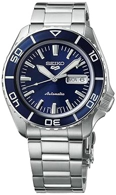 Seiko 5 Herreklokke SRPK97K1 Blå/Stål Ø46 mm