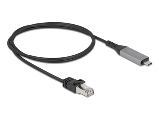 Delock Usb Lan Cable Usb Type C To Rj45 Gigabit Ethernet 1 M Usb Type C Rj 45 1 M Anthracite 60759