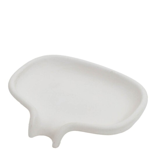 Bosign - Flow såpeskål m/avrenning 14x11 cm betong hvit