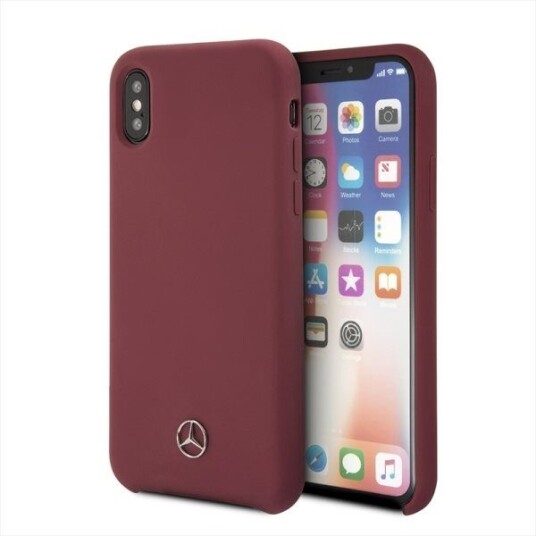 Mercedes iPhone X/XS Hard Case Rød - Silikon Etui