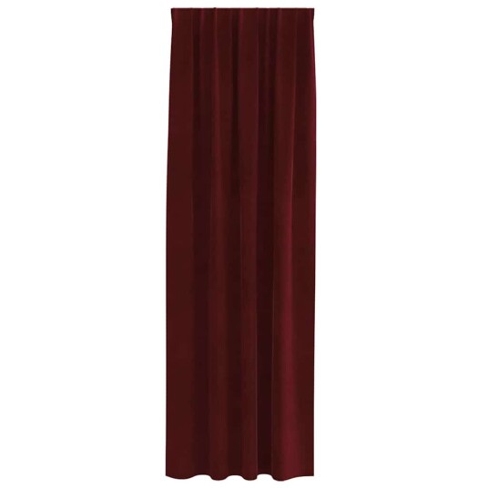 Gardiner med gardiner 2 pcs Vinrød 140 x 260 cm Fløyel Gardiner med gardiner 2 pcs Vinrød 140 x 260 cm Fløyel
