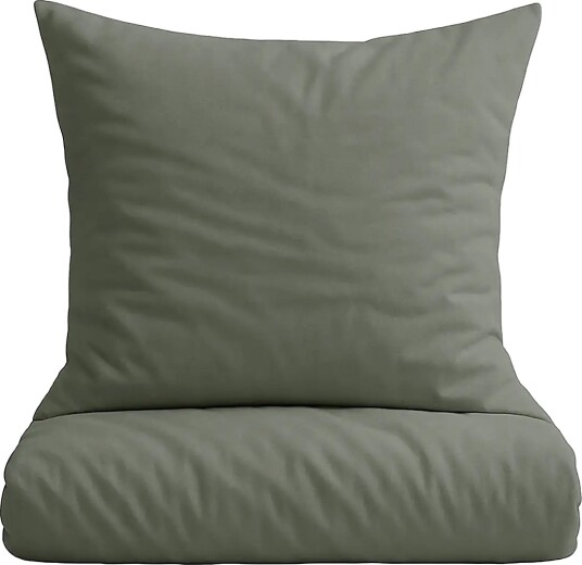 Omhu Økologisk Sengesæt   Percale   Khaki green   140X220CM