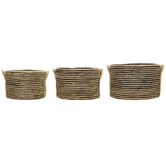 House Doctor Dungi Oppbevaringskurv 3 pk Sort/Naturfarget House Doctor Dungi Oppbevaringskurv 3 pk Sort/Naturfarget