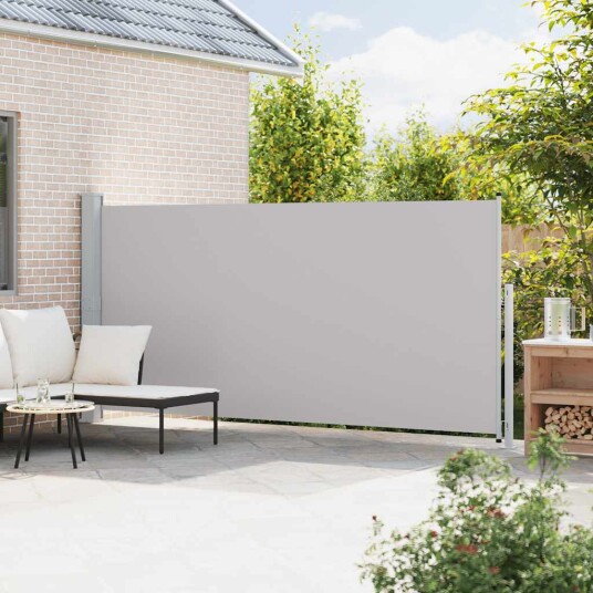 vidaXL Uttrekkbar sidemarkise 180x500 cm grå