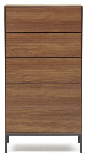 Kave Home Vedrana Kommode, Valnøttfiner, 60x114 Unoliving 1731698-01-0 1731686-01-0