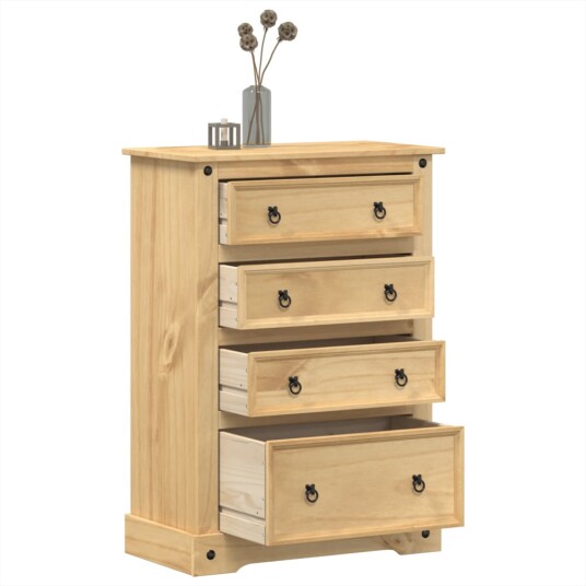 Kommode Corona 80x43x114 cm heltre furu 8721012879126 Kommode Corona 80x43x114 cm heltre furu 8721012879126
