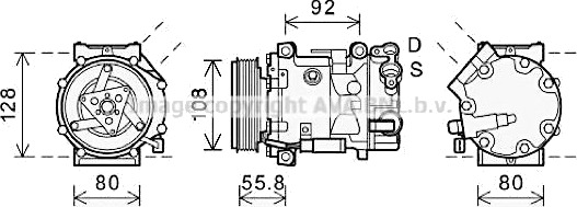 AC kompressor PRASCO CNK282 AC kompressor PRASCO CNK282