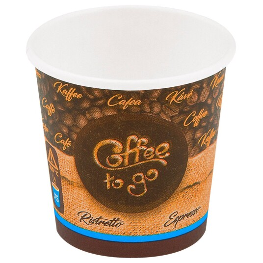 WIMEX Engangskopp To Go Espresso; 11cl, 6.2x5.5 cm (ØxH); Brun; 50 Stykk / Forpakning