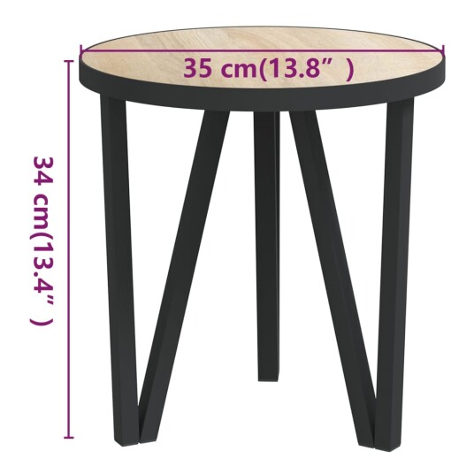 vidaXL Tebord sonoma eik Ø35 cm MDF vidaXL Tebord sonoma eik Ø35 cm MDF