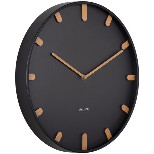 Karlsson Grace Wall Clock Veggklokke KA5942BK - Unisex - 40 cm - Kvarts urverk