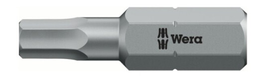 Wera 05056303001, 1 Stykker, Hex (Metrisk), 1.5 Mm, 25 Mm, 4 G, 25,4 / 4 Mm (1 / 4")