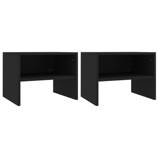 vidaXL Nattbord 2 stk svart 40x30x30 cm sponplate