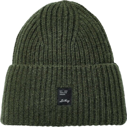 Lundhags Knitted Wool Beanie Forest Green One Size