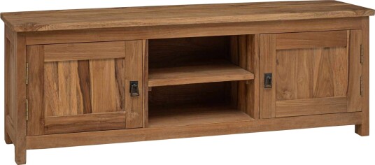vidaXL TV benk 110 x 30 x 40 cm Naturlig Massivt Teaktre