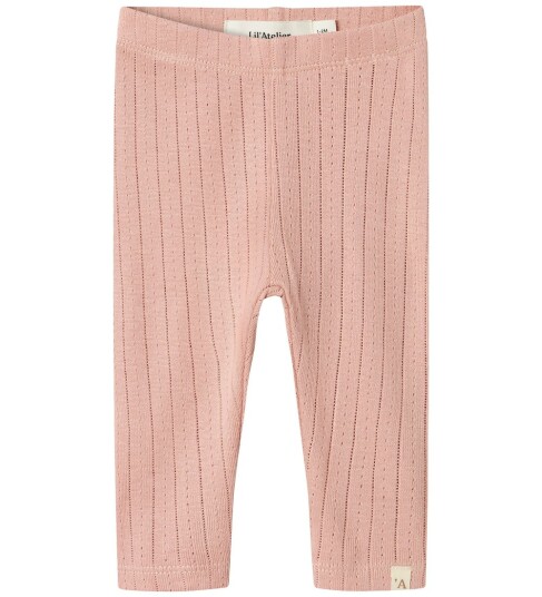 Lil' Atelier Nbfrachel leggings til baby Misty Rose