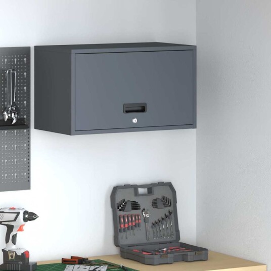 vidaXL Veggskap for garasje Antrasitt 60 x 33 x 35 cm