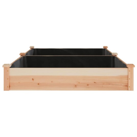 vidaXL Høybed med foring 240x120x25 cm heltre gran