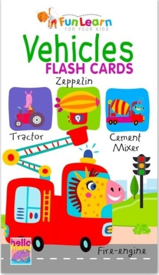 Vehicles 30 Flash Cards Box