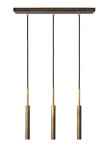 Konsthantverk Stav 3 Stk Rett Taklampe - Rå Messing Konsthantverk Stav 3 Stk Rett Taklampe - Rå Messing