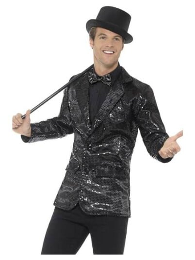 Show glitter jakke - sort