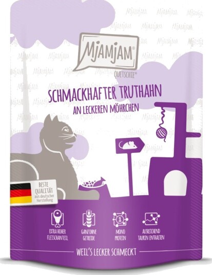 Mjamjam Quetschie Våtfôr Kalkun 24x300g