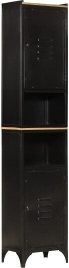 Baderomsskap 40x27x180 cm jern og heltre mango