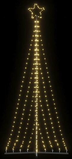  LED Juletre 447 LEDs Varm Hvit 249 cm