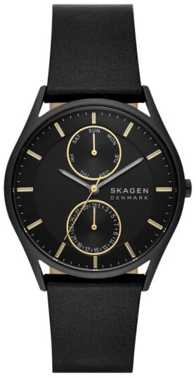 Skagen Herreklokke SKW6911 Holst Multifunction Sort/Lær Ø40 mm