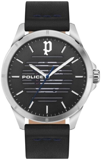 Police Herreklokke PEWJA2204502 Barwara Sort/Lær Ø45 mm